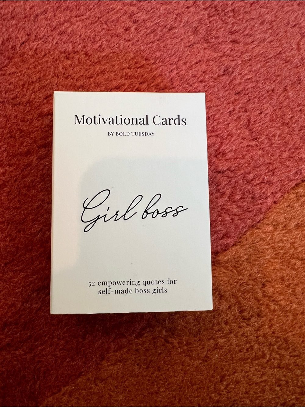 "Girl Boss" Motivational Cards - White